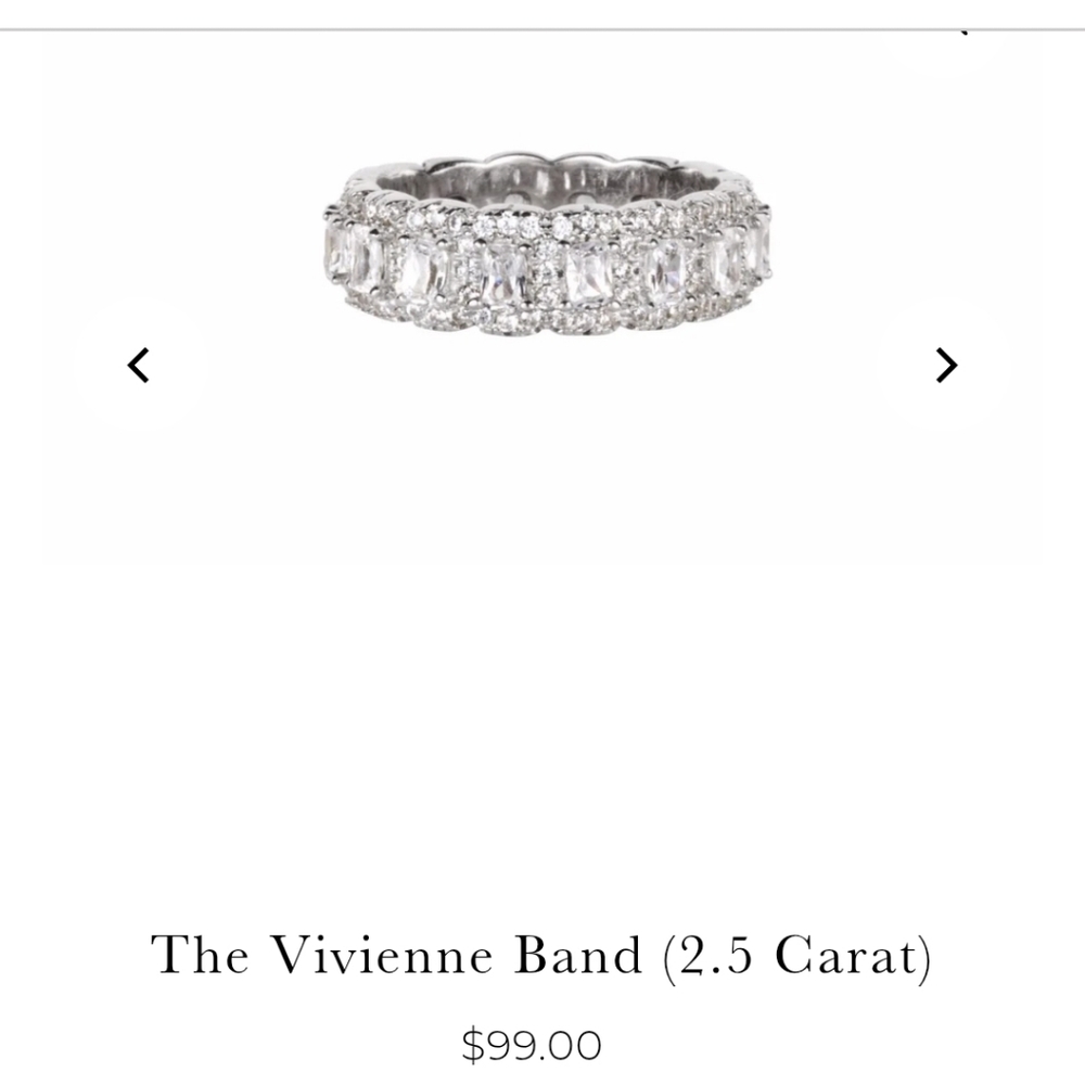 Everly Silver Vivienne Band Ring